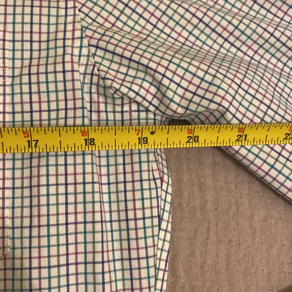 J. Crew THOMSON Blue and White Checkered Button Down Shirt. Size S